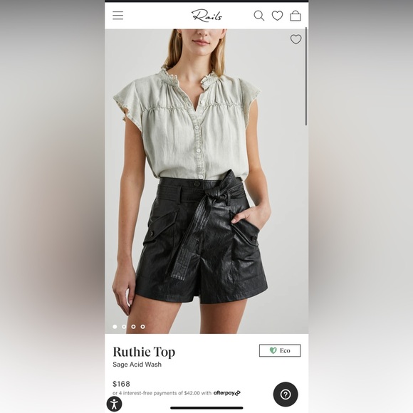Rails | Tops | Rails Sage Acid Wash Ruthie Top | Poshmark